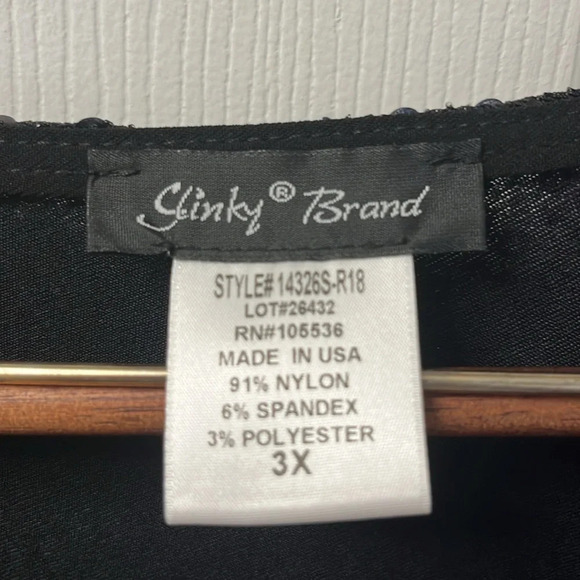 Slinky brand asymmetrical All sequin tunic top size 3X - Picture 6 of 8